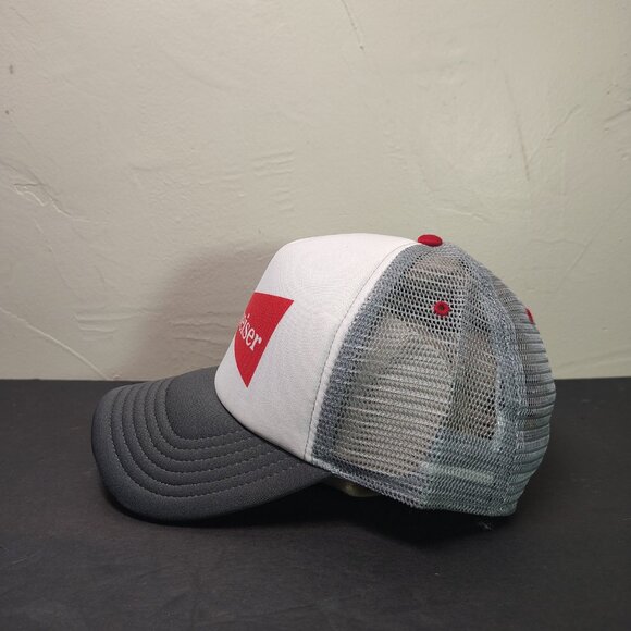 Budweiser Mesh Trucker Hat Cap Snap Back Lot Of Three Gray White Red Logo Mens - Picture 3 of 9